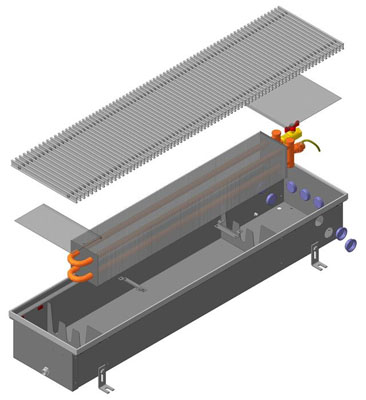 Встраиваемый конвекторы Tehoheat с естественной конвекцией